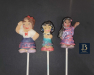 591sp Spanish Charm Girl Chocolate or Hard Candy Lollipop Mold